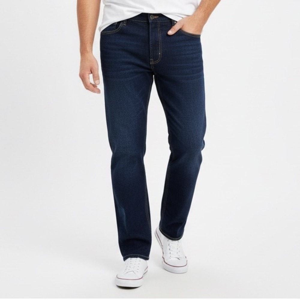MTailor Dark Wash Straight Leg‎ Jeans Mens Size 44x30 Cotton Spandex